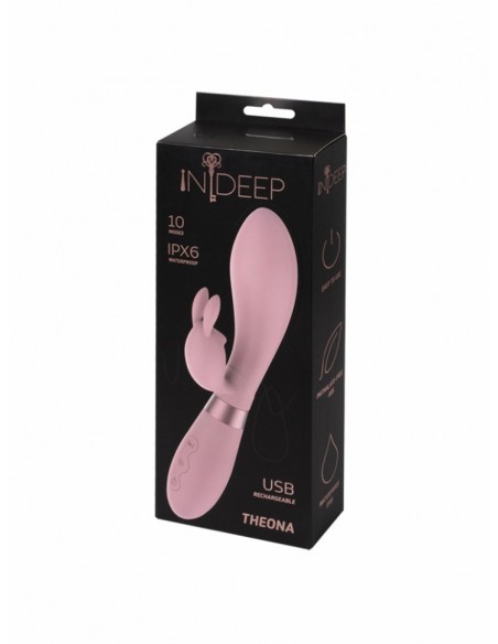 Wibrator Króliczek Rechargeable Vibrator Indeep Theona Pink - Wibratory Króliczki - 5