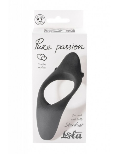 Wibrujący Pierścień Na Penisa Erection Vibroring Pure Passion Stardust Black - Pierścienie erekcyjne wibrujące - 5