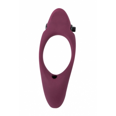 Pierścień erekcyjny Stardust Wine Red z wyjmowanym pociskiem wibracyjnym, średnica wewnętrzna 3,5 cm, długość całkowita 13 cm - 1