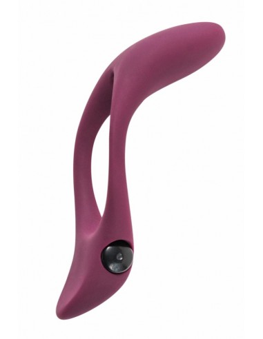 Wibrujący Pierścień Na Penisa Erection Vibroring Pure Passion Stardust Wine Red - Pierścienie erekcyjne wibrujące - 3