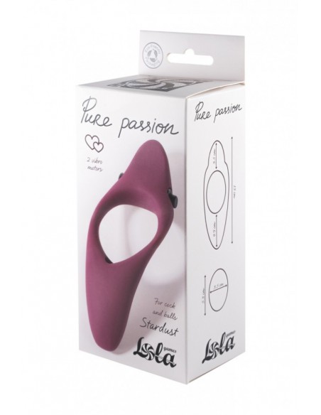 Wibrujący Pierścień Na Penisa Erection Vibroring Pure Passion Stardust Wine Red - Pierścienie erekcyjne wibrujące - 4