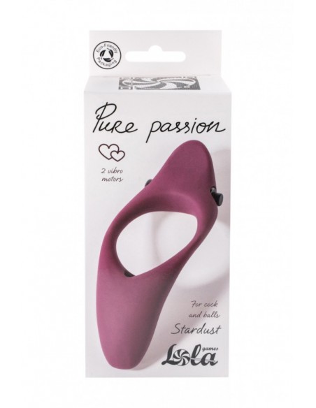 Wibrujący Pierścień Na Penisa Erection Vibroring Pure Passion Stardust Wine Red - Pierścienie erekcyjne wibrujące - 5