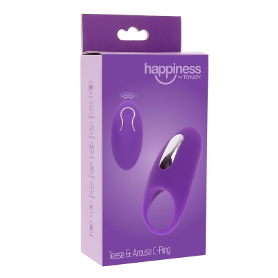 C-ring Tease & Arouse z wibracją i pilotem, 11 cm - 1 2