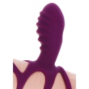 Pierścień wibracyjny C-Ring Halo Halo Sleeve Purple o regulowanym obwodzie, z podwójną pętlą i stymulatorem łechtaczki - 5