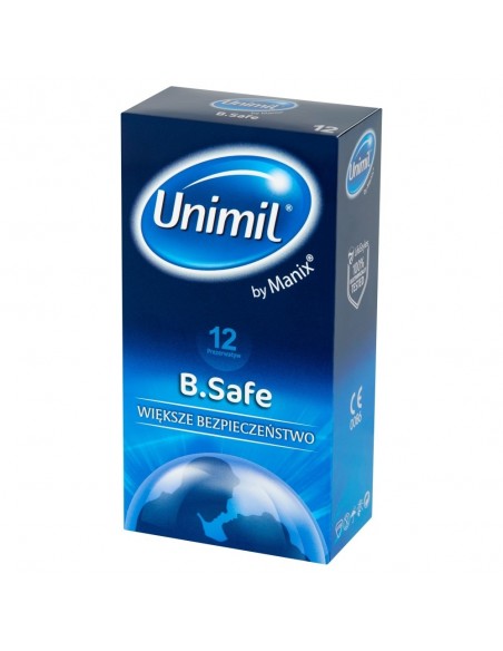 Unimil B.Safe box 12 - Prezerwatywy klasyczne - 1