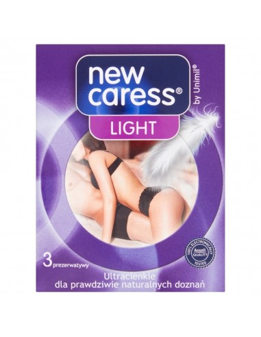 NEW CARESS BOX 3 LIGHT - Prezerwatywy klasyczne - 1
