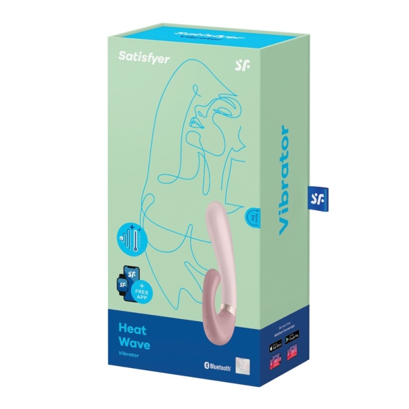 Wibrator Satisfyer Heat Wave Connect App (Mauve) - podwójny silnik, podgrzewanie do 39°C, 19 cm - 3