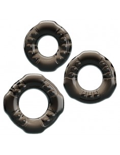 Pierścień na penisa Baile - Cock Three Rings - Pierścienie erekcyjne niewibrujące - 1