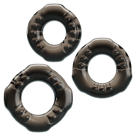 Zestaw trzech pierścieni na penisa Cock Three Rings 38/39/44 mm - 1