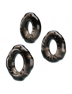 Pierścień na penisa Baile - Cock Three Rings - Pierścienie erekcyjne niewibrujące - 1 2