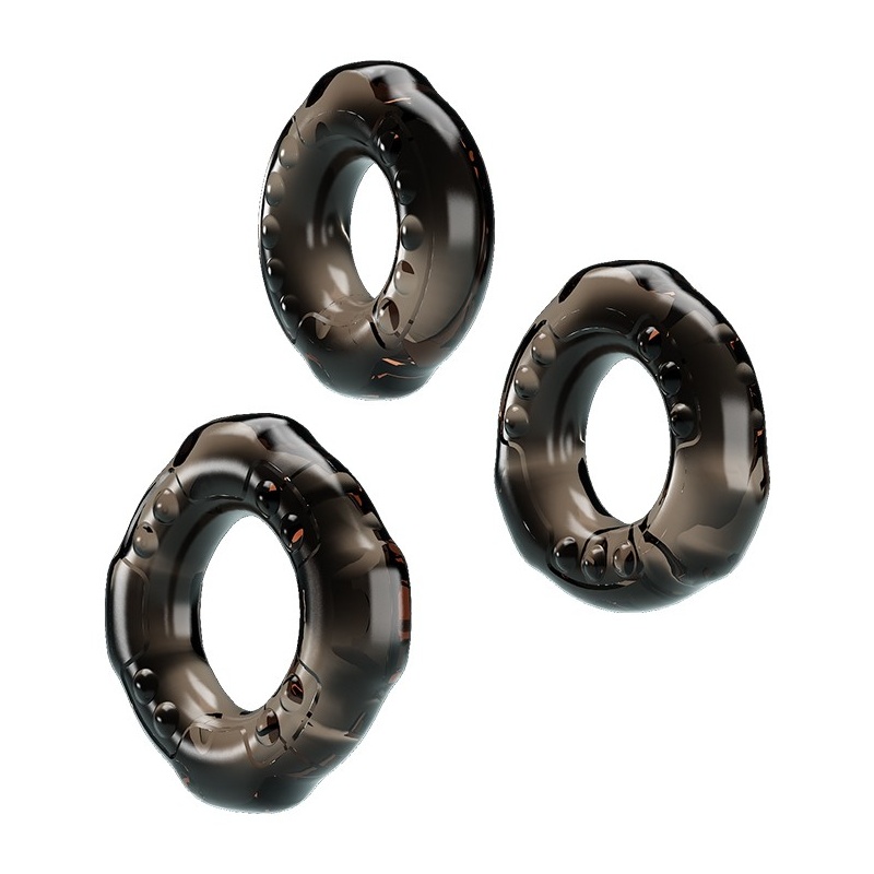 Zestaw trzech pierścieni na penisa Cock Three Rings 38/39/44 mm - 2
