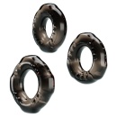 Zestaw trzech pierścieni na penisa Cock Three Rings 38/39/44 mm - 2