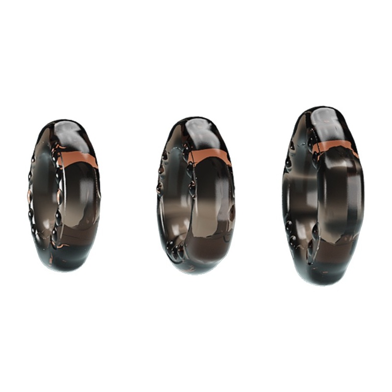 Zestaw trzech pierścieni na penisa Cock Three Rings 38/39/44 mm - 3