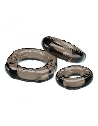 Pierścień na penisa Baile - Cock Three Rings - Pierścienie erekcyjne niewibrujące - 4