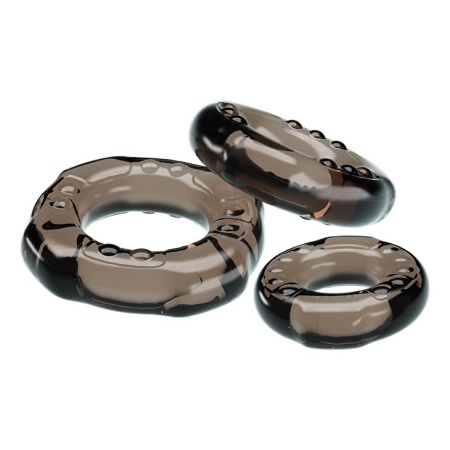 Zestaw trzech pierścieni na penisa Cock Three Rings 38/39/44 mm - 4