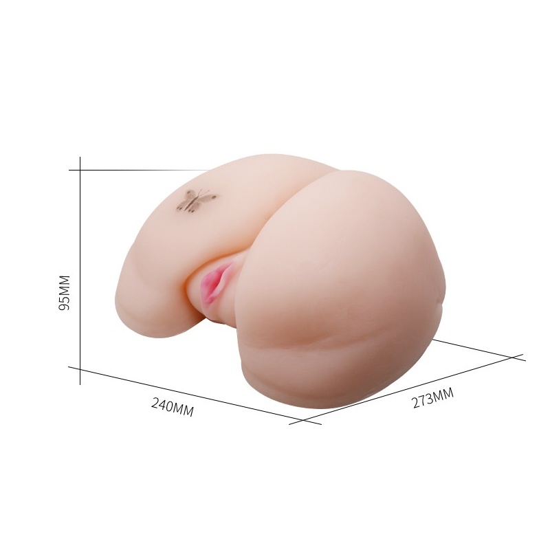 Masturbator BM-009038 Realistic Vagina & Ass z funkcjami wibracji, rotacji, ogrzewania i emisji głosu - 7