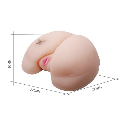 Masturbator BM-009038 Realistic Vagina & Ass z funkcjami wibracji, rotacji, ogrzewania i emisji głosu - 7