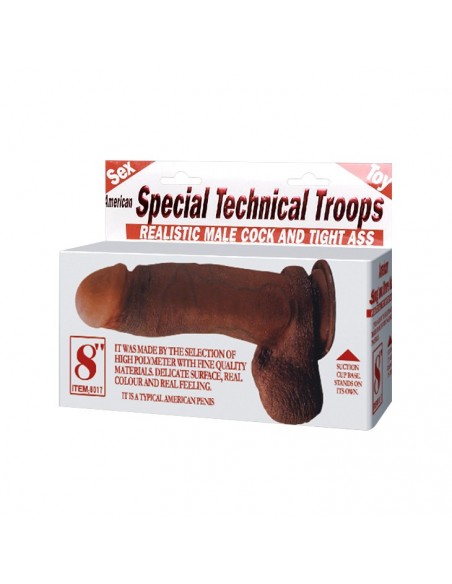 BAILE -  REALISTIC MALE COCK AND TIGHT ASS, Vibration Suction base  - Wibratory Realistyczne - 8