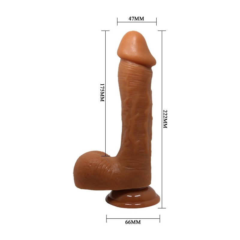 Dildo JOHNSON Suction Base z przyssawką, TPR, wodoodporny (wym. opak. 29,3 × 11 × 8 cm) - 8