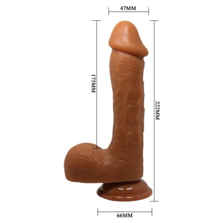 Dildo JOHNSON Suction Base z przyssawką, TPR, wodoodporny (wym. opak. 29,3 × 11 × 8 cm) - 8
