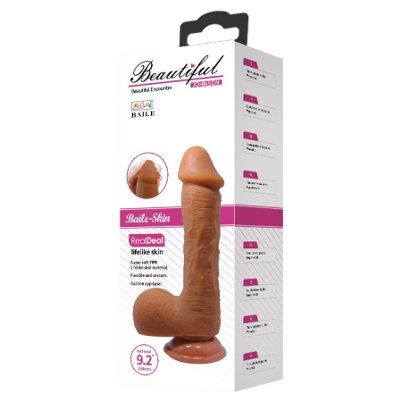 Dildo JOHNSON Suction Base z przyssawką, TPR, wodoodporny (wym. opak. 29,3 × 11 × 8 cm) - 9