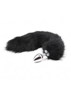 Plug fox tail black - Korki analne z ogonkiem - 1