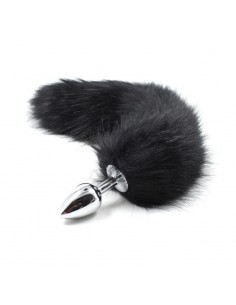 Plug fox tail black - Korki analne z ogonkiem - 1 2