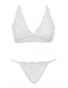 Ouno-Sexy Lingerie Set 2 parts-S/M-White - Komplety bielizny erotycznej - 1