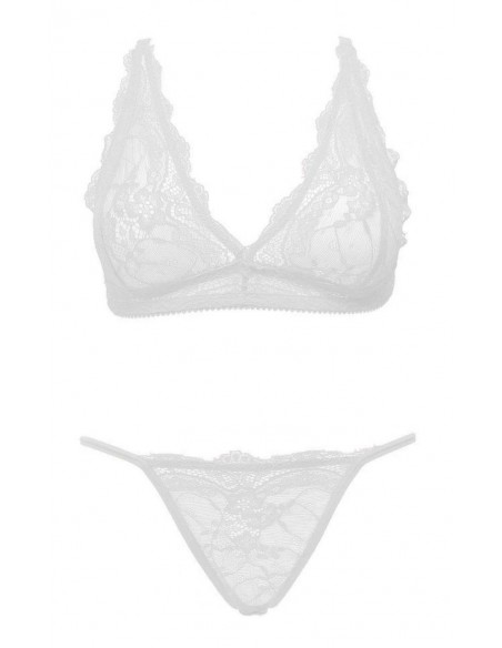 Ouno-Sexy Lingerie Set 2 parts-S/M-White - Komplety bielizny erotycznej - 1