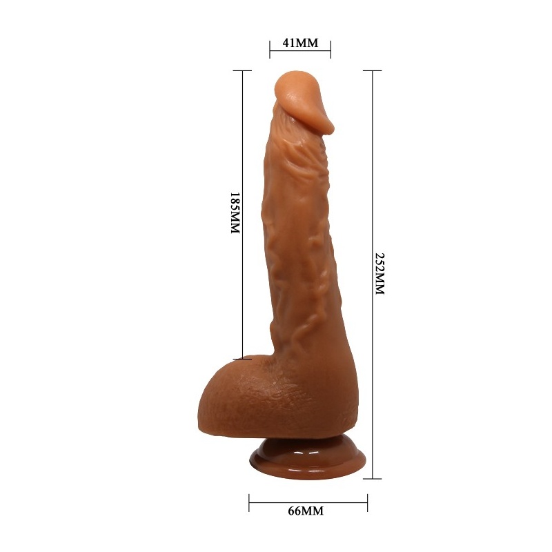 Dildo z przyssawką Jason marki - realistyczny, zakrzywiony, wodoodporny - 8