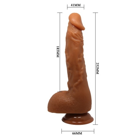 Dildo z przyssawką Jason marki - realistyczny, zakrzywiony, wodoodporny - 8