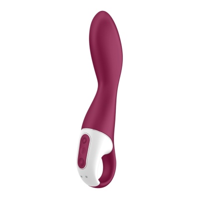 Satisfyer Heated Thrill Connect App - wibrator rozgrzewający z zagiętym trzonem do stymulacji punktu G, długość 20 cm, silikon m - 1