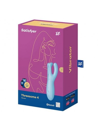 Wibrator Stymulujący Threesome 4 Connect App (Blue) - WIBRATORY DLA PAR - 6