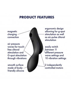 Wibrator Stymulujący Curvy Trinity 2 (Black) - Wibratory Bezdotykowe - 1 2