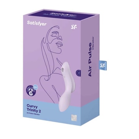 Wibrator wielofunkcyjny Curvy Trinity 2 z falami ciśnienia, 3 silnikami i stymulacją punktu G - 5
