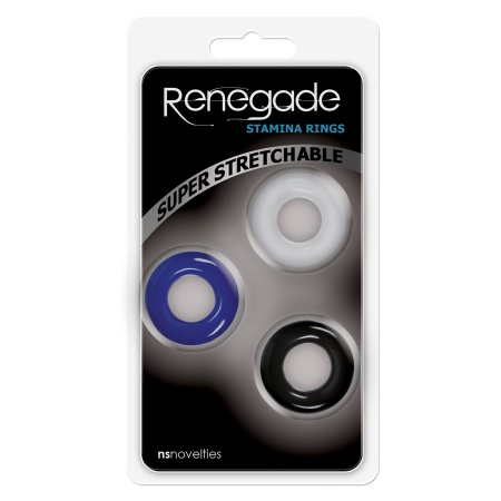 Pierścienie erekcyjne SCALA Stamina Rings, superelastyczne TPE, 1,8 cm - 1