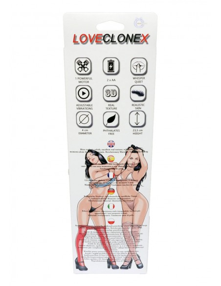 Realistyczny W Dotyku Wibrator Eros-Loveclonex 8""""-Vibration - Wibratory Realistyczne - 4