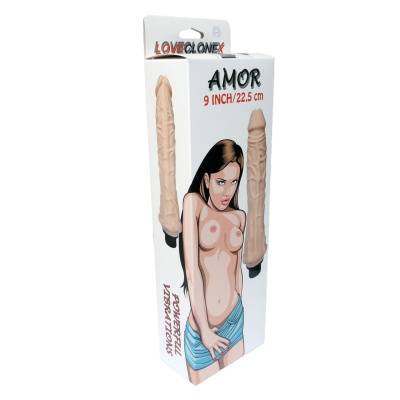 Wibrator Loveclonex 9 22,9 cm w kolorze jasnego beżu - 1 2