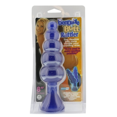 Korek Analny Bendable Butt Rattler Blue - 1 2