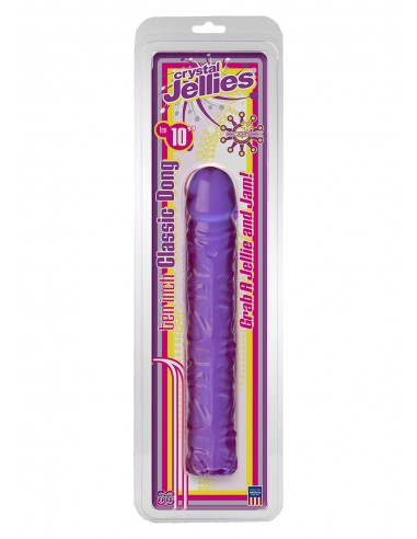 Dildo-CLASSIC JELLY DONG 10"""" PURPLE - Dilda żelowe - 1