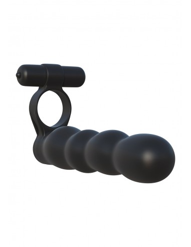 Strap-On Partner Double Penetrator Black - Strap-ony, dilda na pasku z wibracją - 1