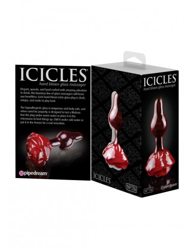 Plug-5331810000 Icicles no 76-Wibrator - Korki analne szklane - 4