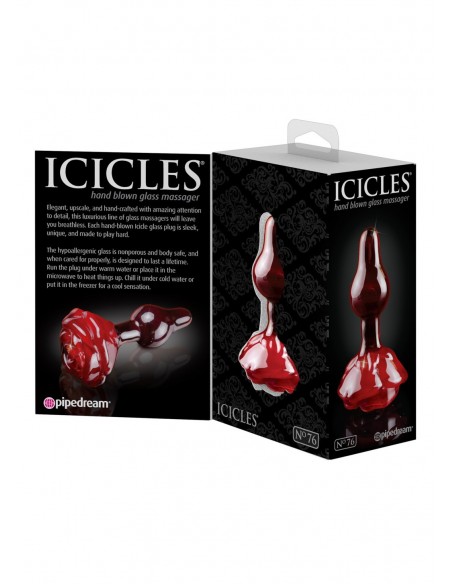 Plug-5331810000 Icicles no 76-Wibrator - Korki analne szklane - 4