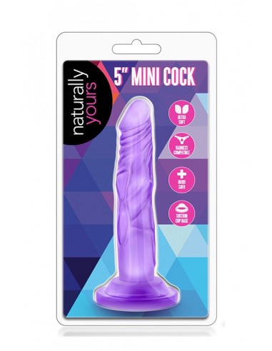 Dildo-NATURALLY YOURS 5INCH MINI COCK PURPLE - Dilda żelowe - 2