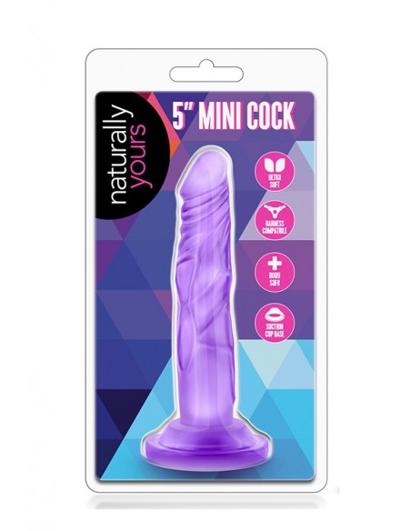Dildo-NATURALLY YOURS 5INCH MINI COCK PURPLE - Dilda żelowe - 2