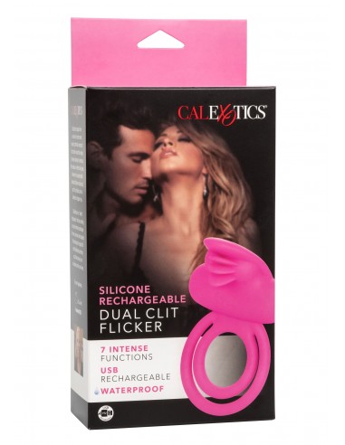 Dual Clit Flicker Enhancer - Pierścienie erekcyjne wibrujące - 2