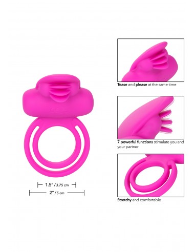 Dual Clit Flicker Enhancer - Pierścienie erekcyjne wibrujące - 8