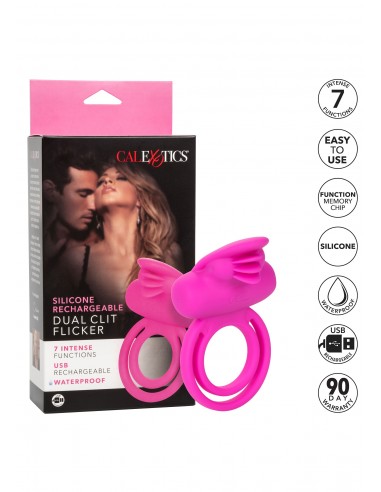 Dual Clit Flicker Enhancer - Pierścienie erekcyjne wibrujące - 10
