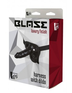 BLAZE HARNESS WITH DILDO - Strap-ony, dilda na pasku bez wibracji - 1 2