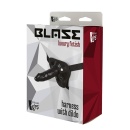 Uprząż z dildo BLAZE - odpinana wkładka PCW, regulowane pasy, 13 cm - 2